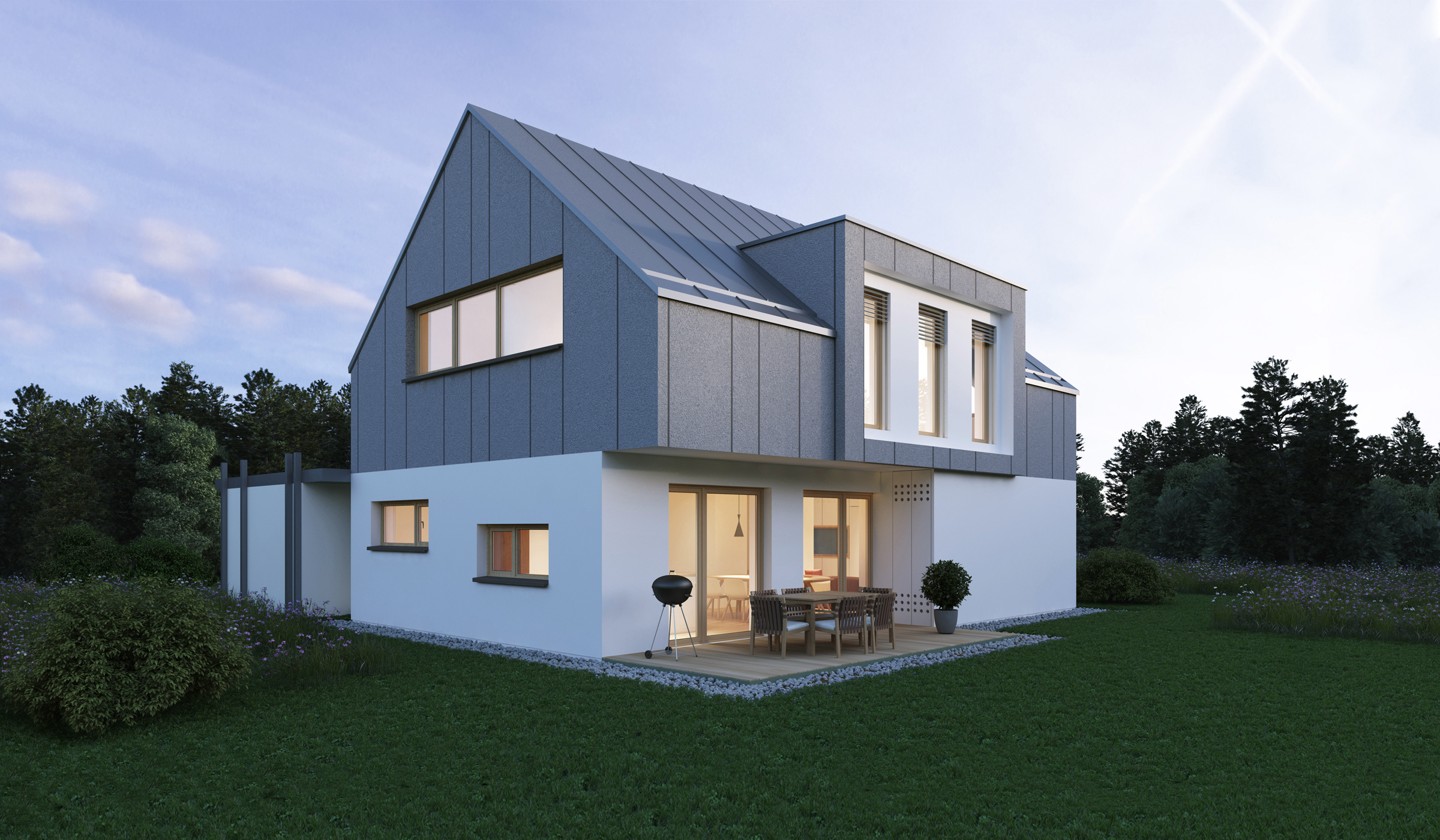 Vizualizacije JUBHome hiše Modern 132 F