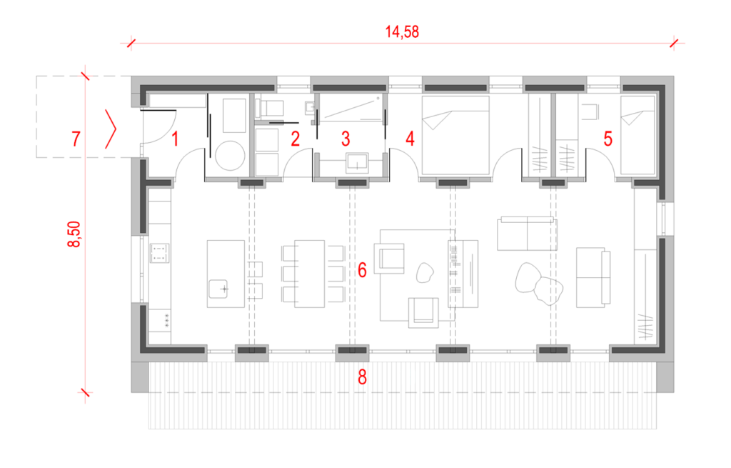 Pritlična tipska hiša Minimis-87_tloris 1