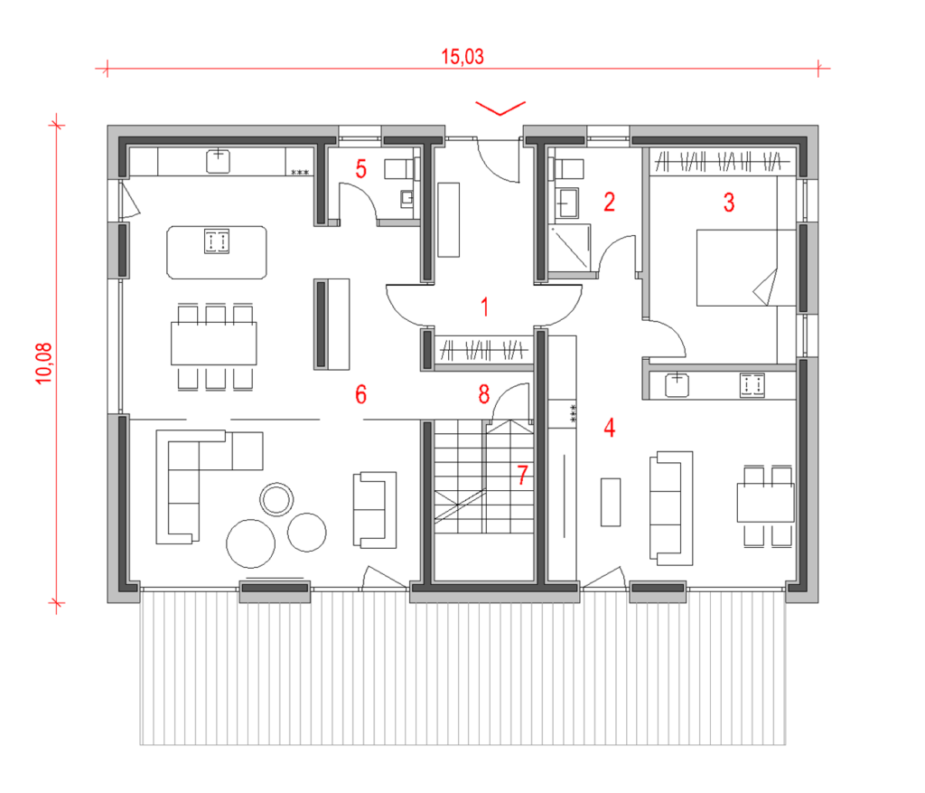 Modern 213  - pritličje