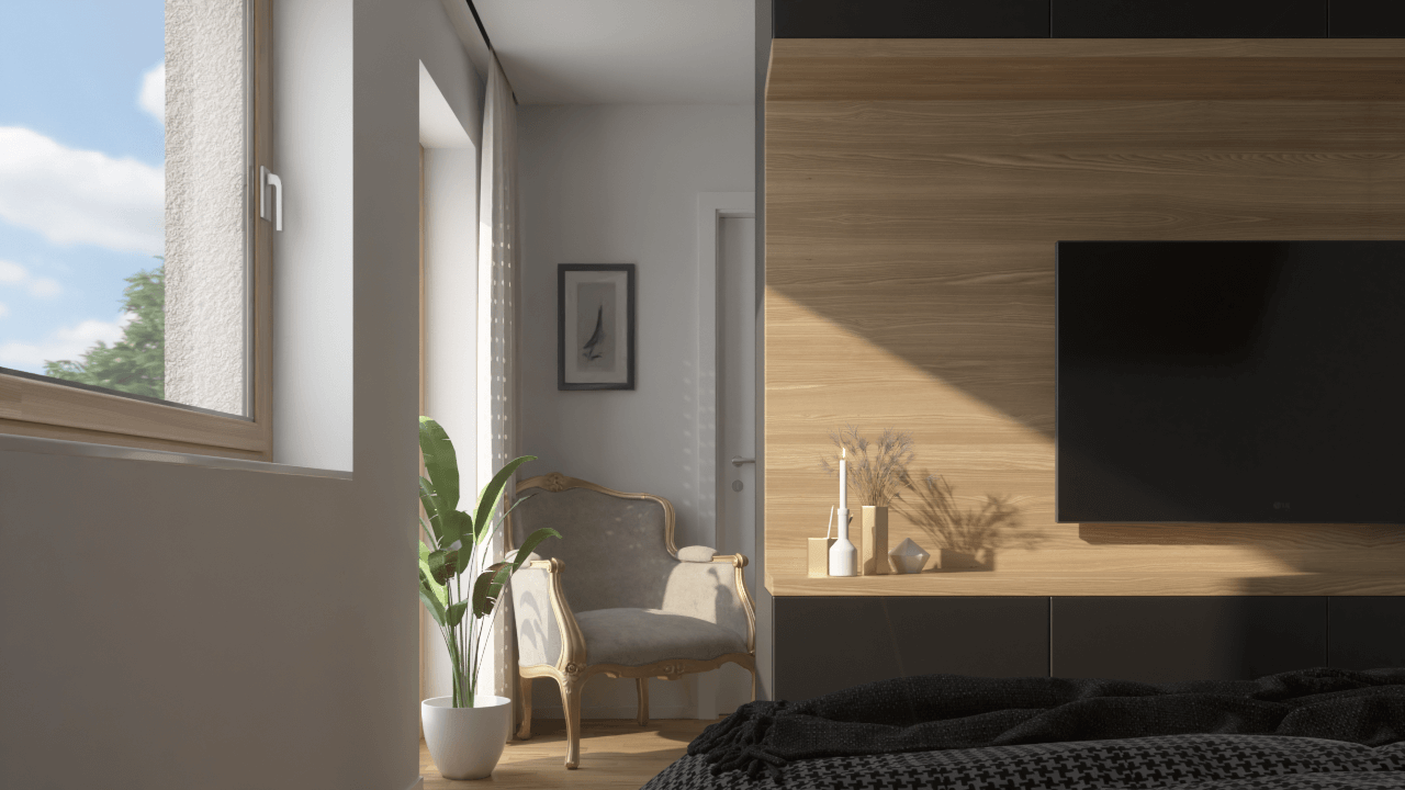 Vizualizacija notranjosti JUBHome pasivne hiše